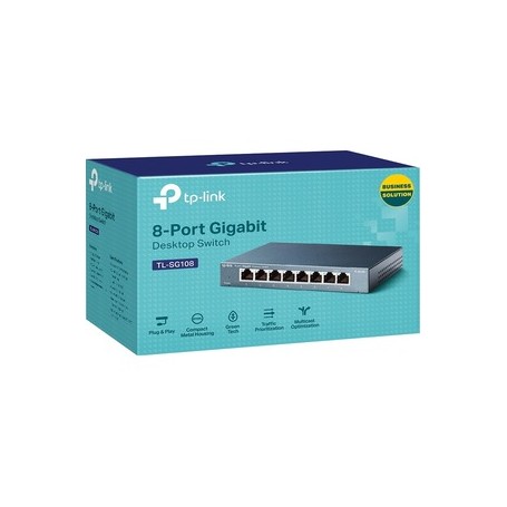 TP-LINK TL-SG108 - Switch gigabit 8 ports - 10/100/1000Mbps