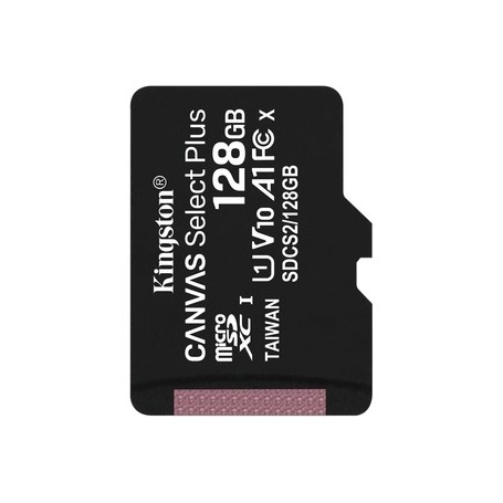 Kingston Canvas Select Plus - Carte microSDXC - 128Go - Classe 10/UHS-I (U1)