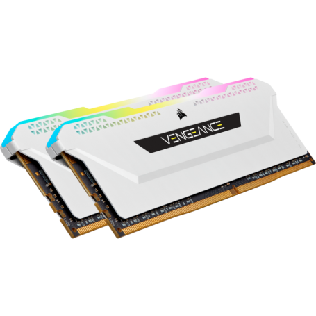 CORSAIR - VENGEANCE RGB PRO SL Blanche - DIMM - 32 Go (Kit 2 x 16 Go) - DDR4 - 3200 MHz
