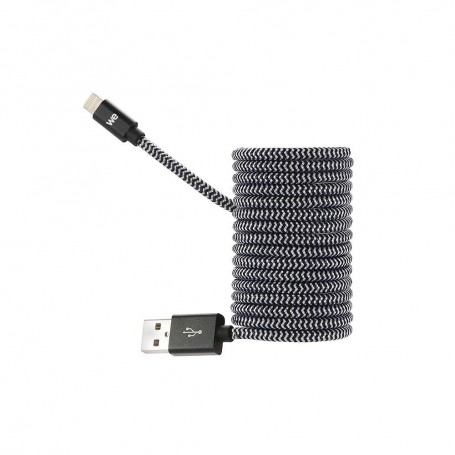 Apple Câble USB/Lightning - Nylon tressé 1 mètres - Noir & blanc - Renforcé