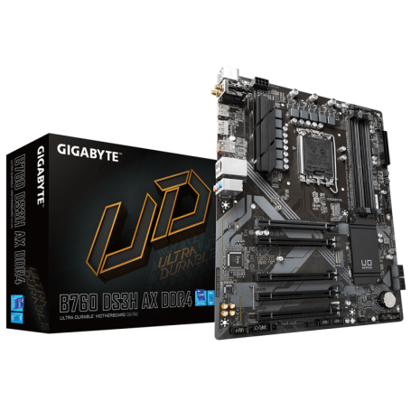 Gigabyte B760 DS3H AX DDR4 - Carte mère ATX Socket 1700 Intel B760 Express - Wi-Fi 6E/Bluetooth 5.2