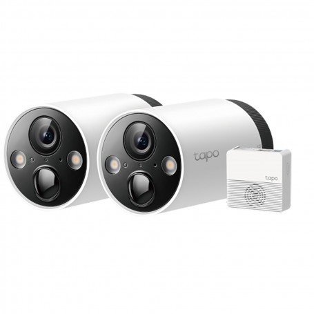 Tp-Link Système de Vidéo Surveillance Tapo 4 Mégapixels vision nocturne Filaire - Caméra avec batteries