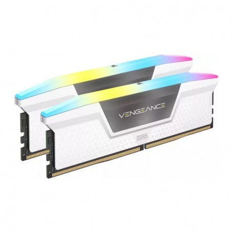 CORSAIR VENGEANCE RGB -  DIMM - 32 Go (Kit de 2 x 16 Go) - DDR5 6000 MHz C36 - XMP 3.0 - RGB - Blanc