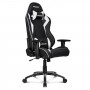 AKRacing SX WHITE - Siège Gaming - Siège en similicuir dossier réglable à 180° et accoudoirs 3D - Noir&Blanc - Garantie5/10ans