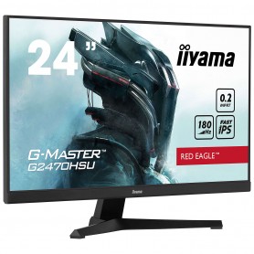 iiyama 23.8" LED - G-Master G2470HSU Red Eagle - FHD 1920 - 16/9 - Dalle Fast IPS - 180Hz - HDMI/DisplayPort - Hub USB