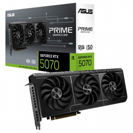ASUS PRIME-RTX5070-12G - Nvidia GeForce - RTX5070 - 12Go GDDR7 - 1x HDMI - 3x DisplayPort - PCI Express 5.0