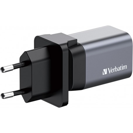Chargeur secteur Verbatim GNC 1x port USB-A + 1x port USB-C 35W (Noir)