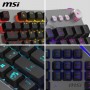 Clavier Gamer mécanique (Kailh Midnight Pro Silent) MSI Strike 600 RGB (Gris/Noir)