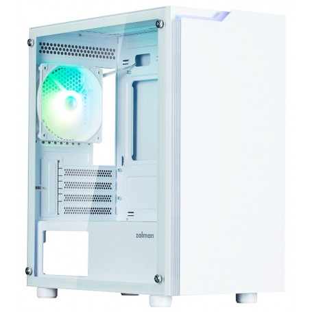 Boitier Mini Tour Micro ATX Zalman T4 Plus avec panneau vitré (Blanc)