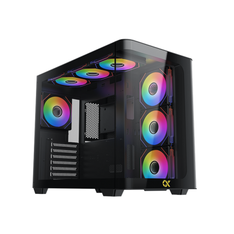 Xigmatek Pano RGB TG Noir - ARGB - EN44250 - 7x ventilos RGB - Grande Tour ATX